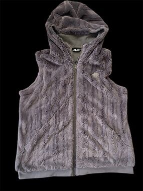 The North Face Plush Hooded Vest - Charcoal Gray